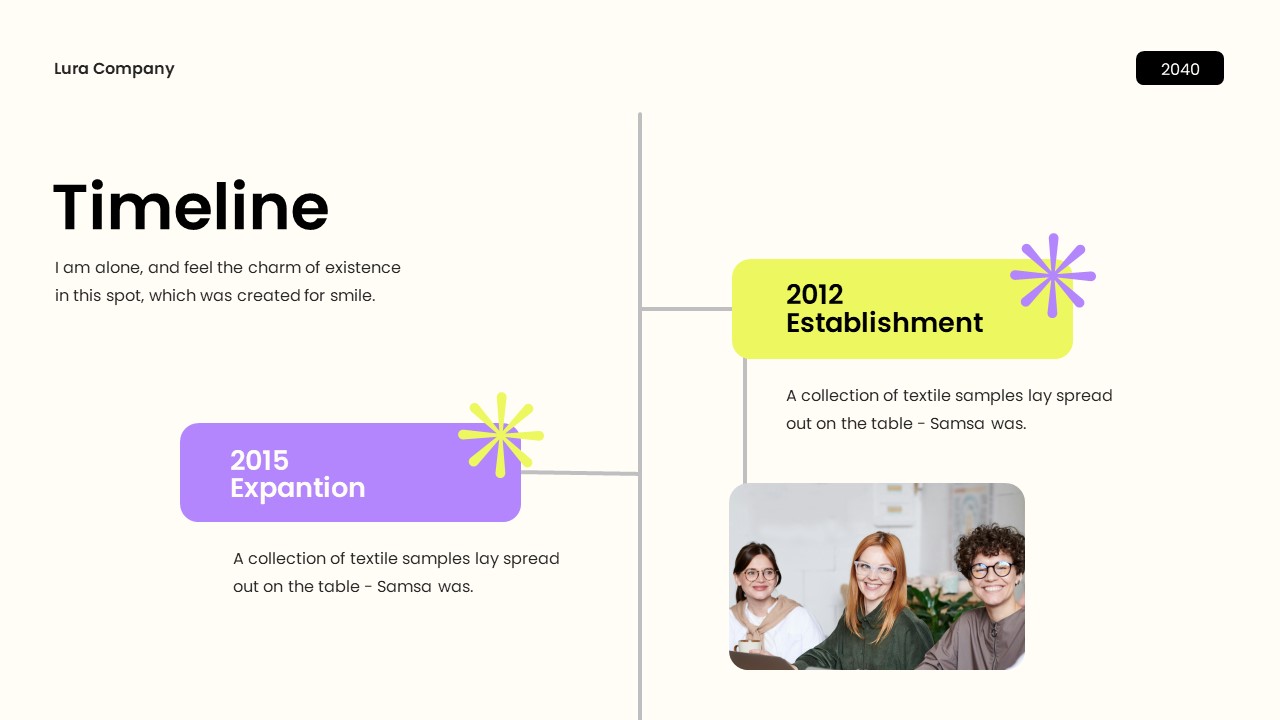 Purple Yellow Modern Company Profile Presentation, Presentation Templates