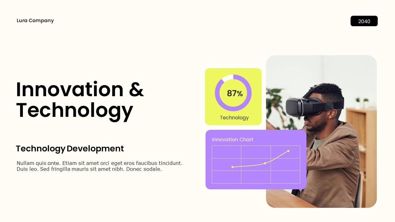 Purple Yellow Modern Company Profile Keynote, Presentation Templates
