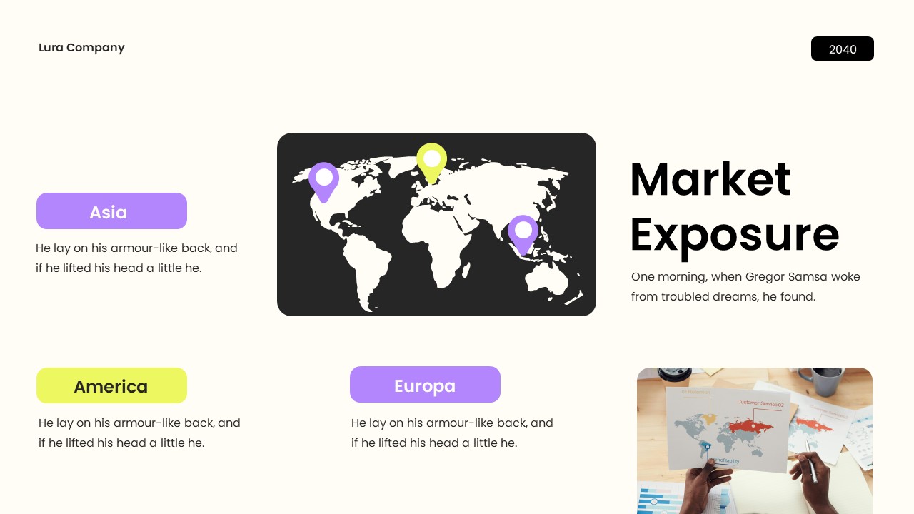 Purple Yellow Modern Company Profile Keynote, Presentation Templates