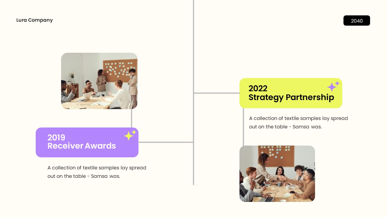 Purple Yellow Modern Company Profile Keynote, Presentation Templates