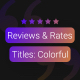 评论和；价格标题：彩色-VideoHive待售商品
