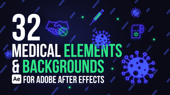 Medical Elements & Backgrounds Ae Elements template preview
