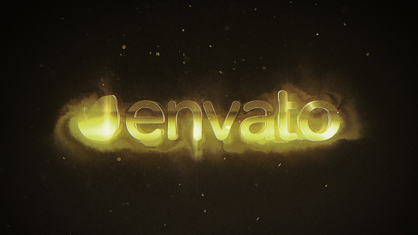Gold Particles Logo Reveal Logo Stings template preview