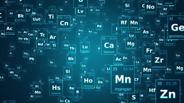 Chemical Elements Data Background - 4K