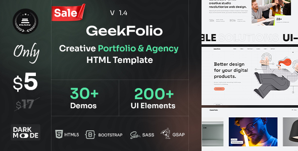 Geekfolio - Creative Agency & Portfolio Template