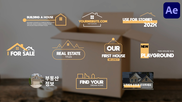 Real Estate Titles for After Effects Titles template preview