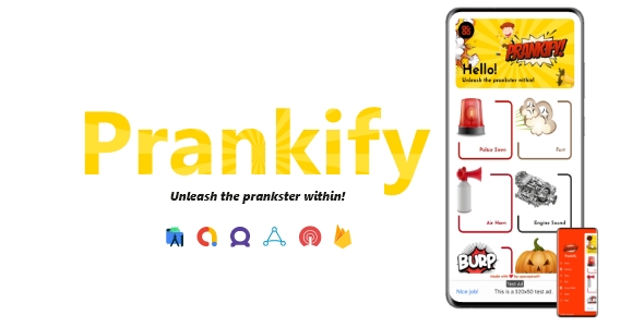 Prankify - Funny Prank Sounds App | ADMOB, FIREBASE, ONESIGNAL