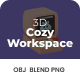 3D Cozy Workspace