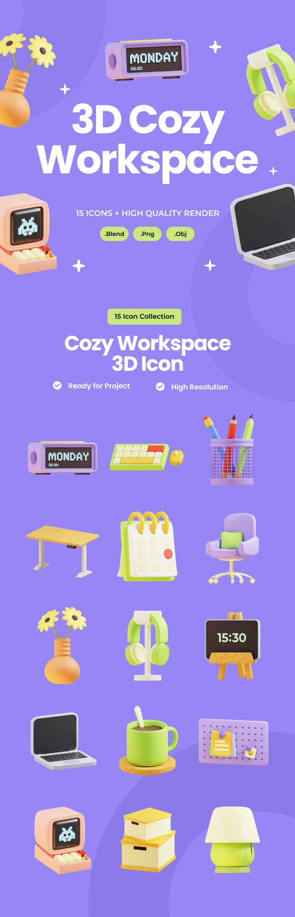 3D Cozy Workspace