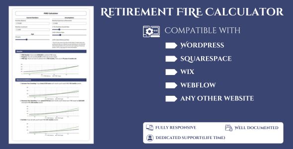 Retirement FIRE Calculator - Web Calculator for your Website