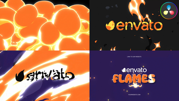 Fire Explosion Logo Opener for DaVinci Resolve