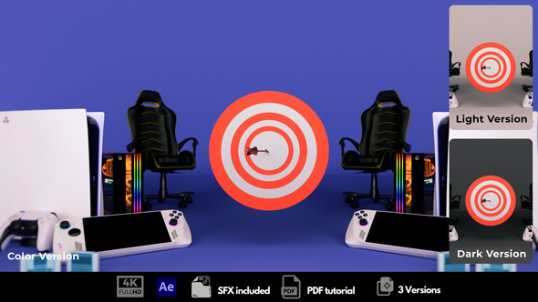 Professional Gamer Logo Stings template preview