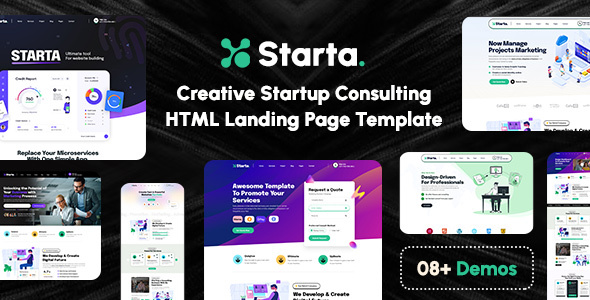 Starta - Creative Startup Agency & Consulting HTML Landing Page Template