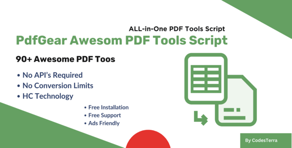 PDF Gear  All-in-One Latest PDF Tools Script