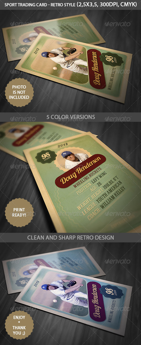 Sport Trading Card - Miscellaneous Print Templates