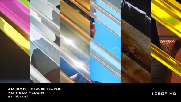 3D Bar Transitions - VideoHive 4158189