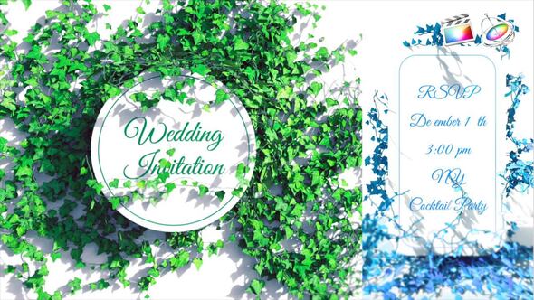 Botanical Leaves Wedding Invitation