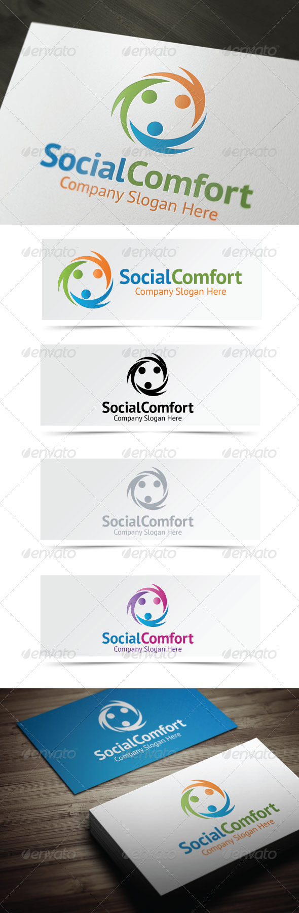 Social Comfort - Humans Logo Templates