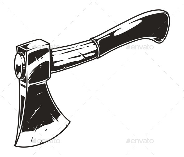 [DOWNLOAD]Carpenter Axe Vintage Sticker Monochrome