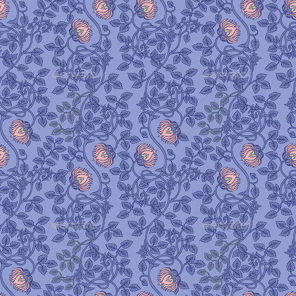 Floral Vintage Seamless Pattern Retro Wallpapers