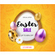 Easter Sale Banner Design Template with Colorful