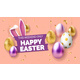 Happy Easter Banner Card Cover Poster or Flyer