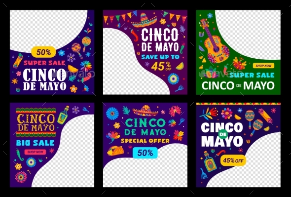Big Super Sale Templates for Mexican Cinco De Mayo