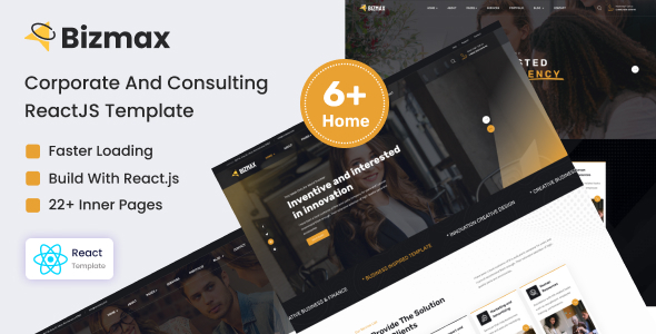 Bizmax - Corporate And Consulting Business ReactJs Template