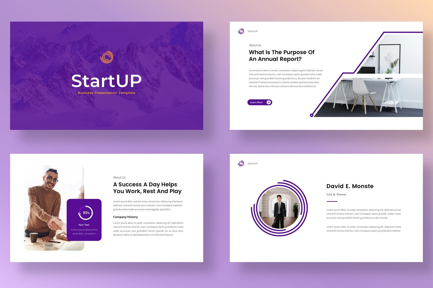Start Up - Company Business Presentation Powerpoint Template ...