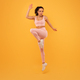 Woman in Pink Sports Bra Top and Leggings - PhotoDune Item for Sale