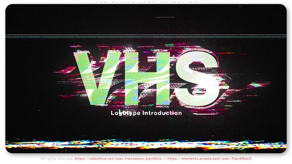 VHS Glitch Logo Animation