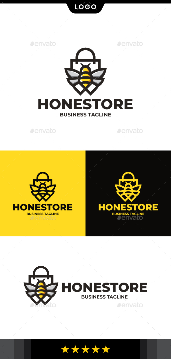 Honey Bee Store Logo Template