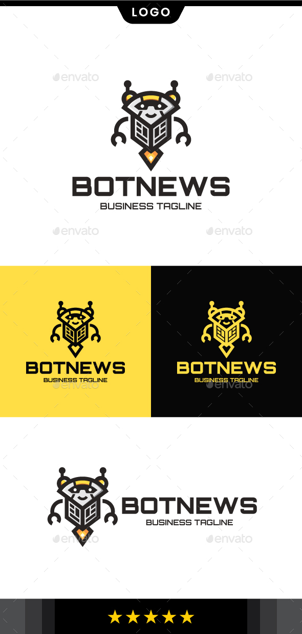 Bot News Logo Template