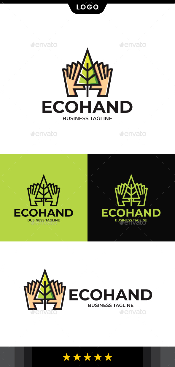 Eco Hand Logo Template