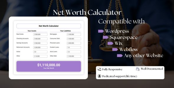 [DOWNLOAD]Net Worth Calculator - Web Calculator for your Website