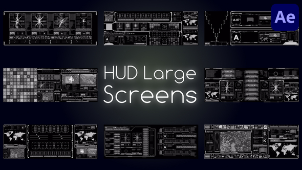 HUD Large Screens for After Effects