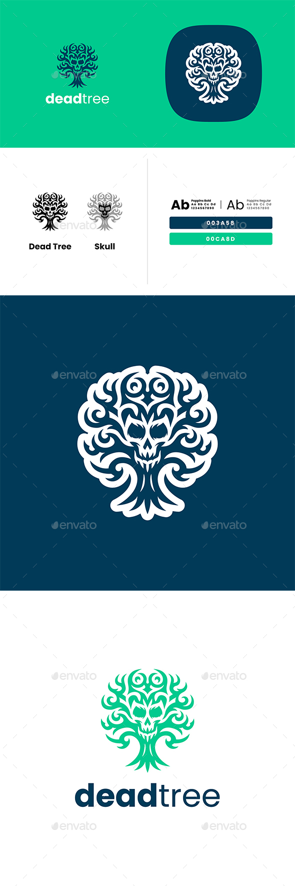 Dead Tree Skull Logo Design