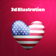 Independence day 3d Illustration  Icon Pack