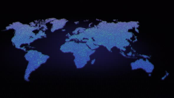 Futuristic Global Map Continents 02