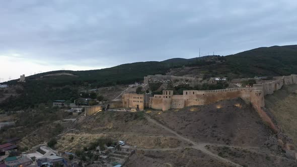 Aerial Overview of the Ancient Fortress Narinkala in Derbent alt
