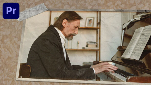 Vintage Photo Slideshow Premiere Pro template preview