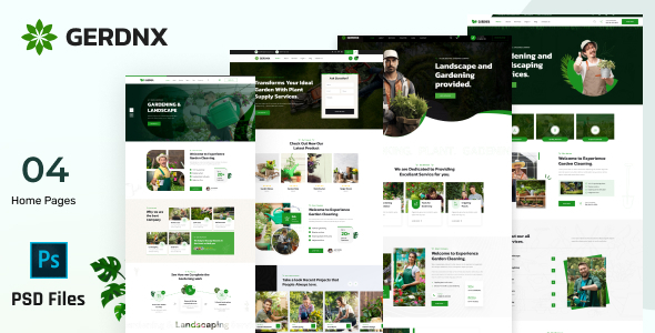 Gerdnx - Landscape & Gardening PSD Template