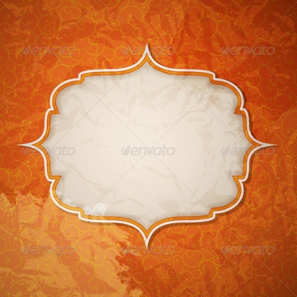 Frame in Retro Vintage Seamless Background - Miscellaneous Vectors