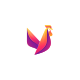 Rooster Gradient Colorful Logo Template