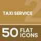 Taxi Service Flat Multicolor Icons