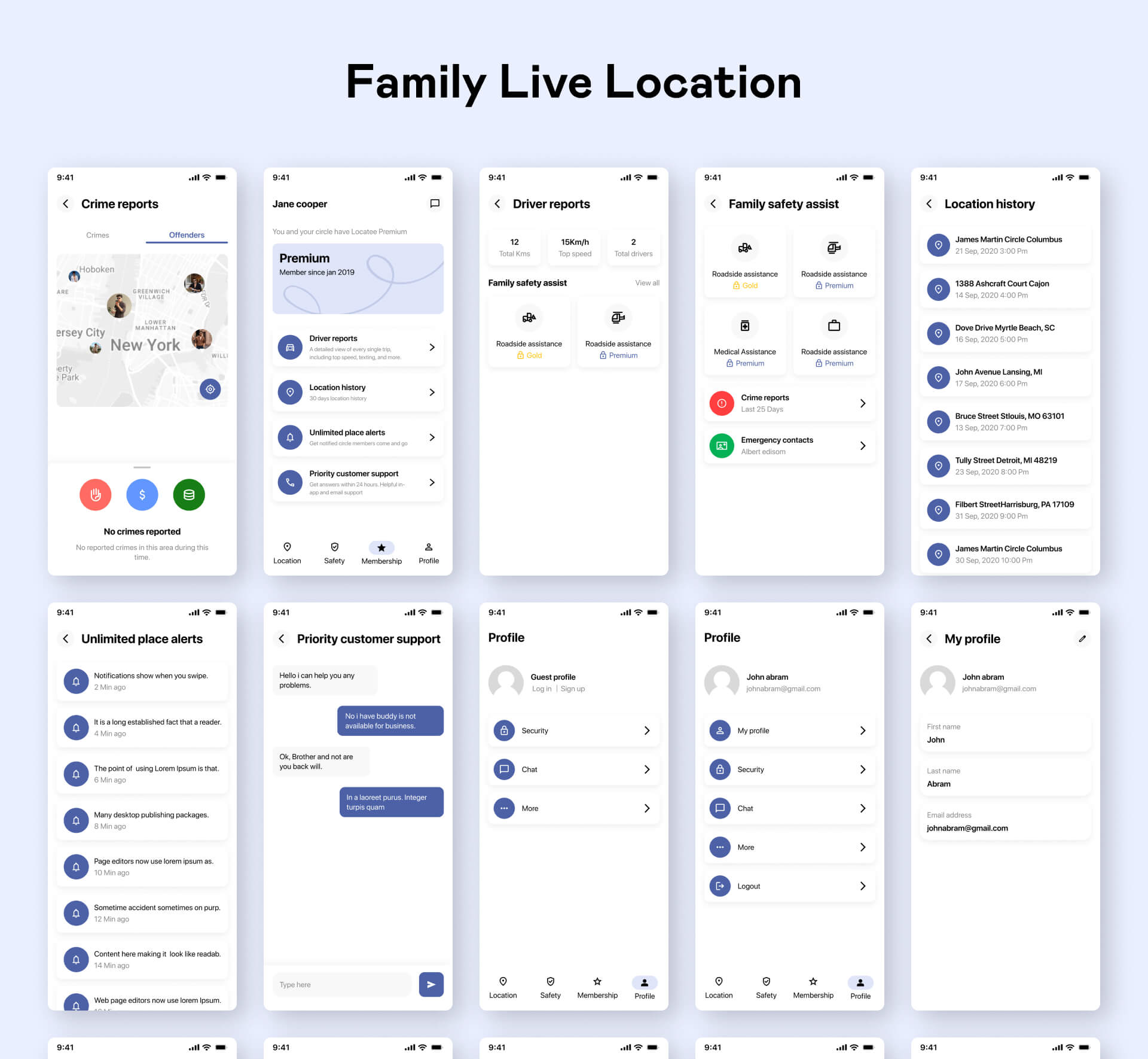 Findme UI template | Family Location Tracker App in Flutter ... Aplikasi Pelacak Lokasi Keluarga Real Time
