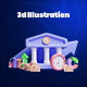 Money saving 3d Illustration  Icon Pack-2