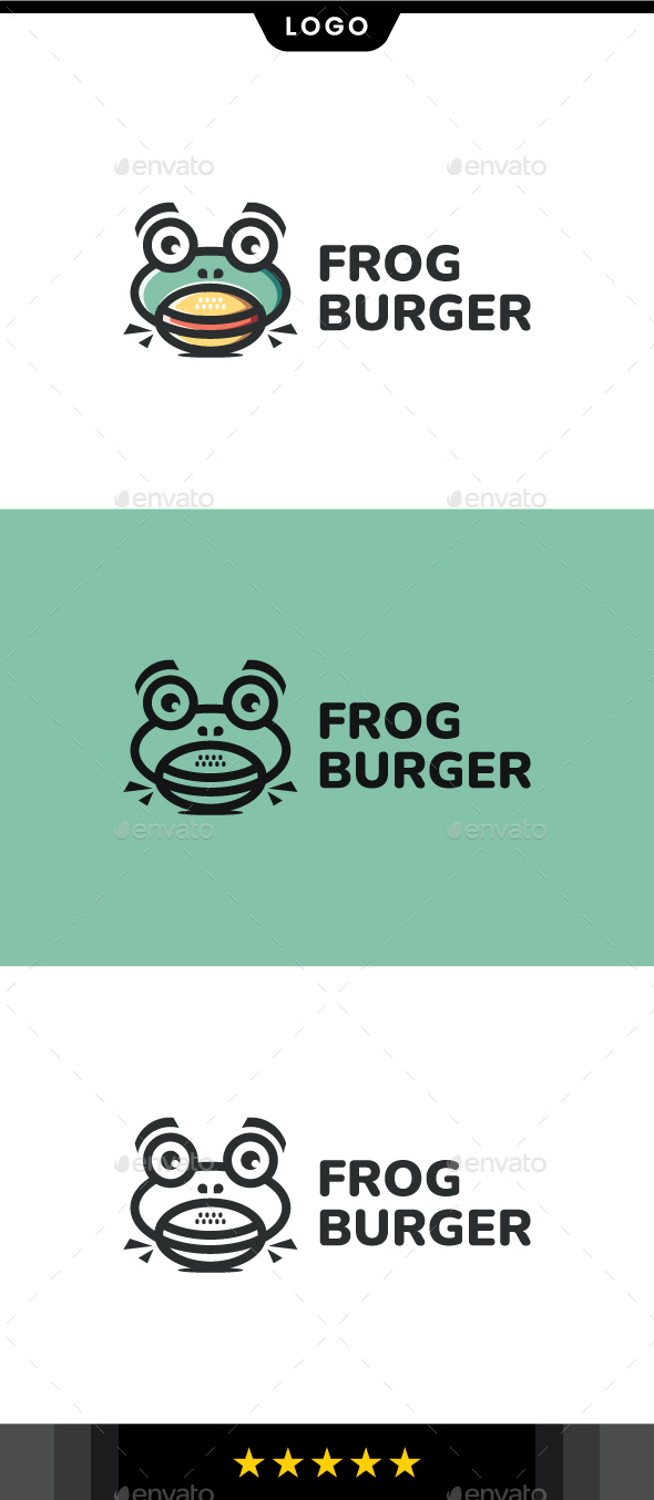 Frog Burger Logo Template