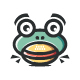 Frog Burger Logo Template