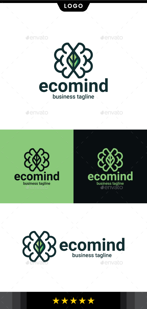 Nature Eco Mind Logo Template